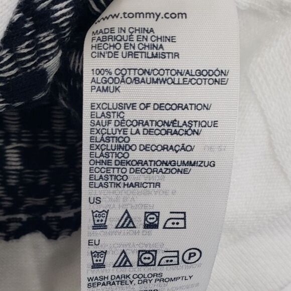 Tommy Hilfiger Women's Medium Blue and White Striped V-neck Sweater Vest - Picture 5 of 9